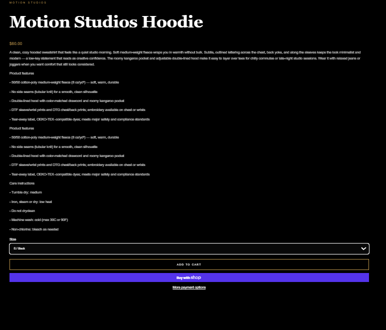 Motion Studios Hoodie